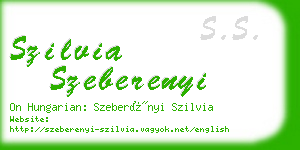 szilvia szeberenyi business card